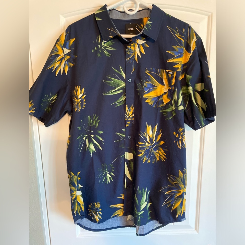 Vans floral short sleeve shirt